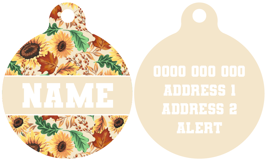 Pet ID Tag | Winter Blooms