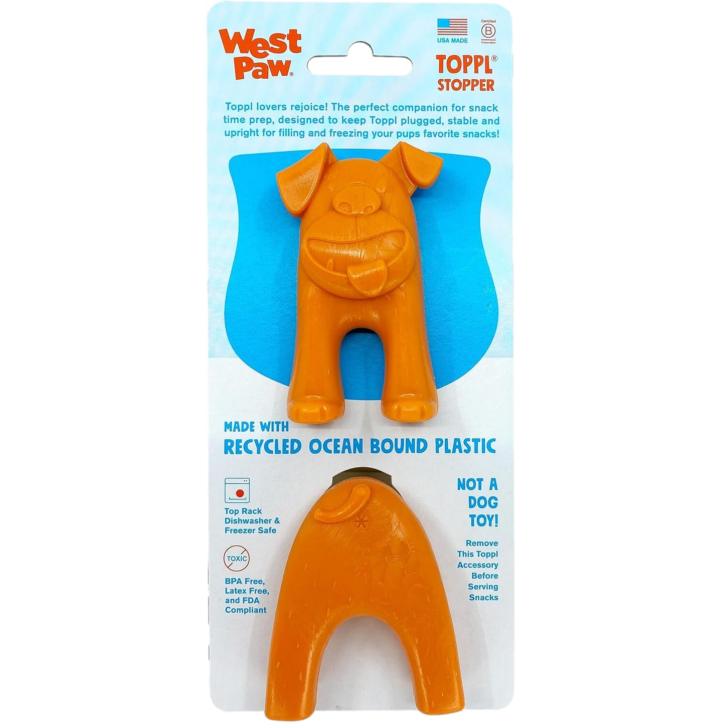 West Paw: Toppl Stopper - Tangerine