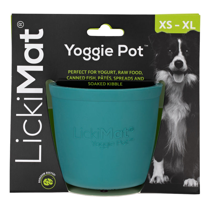 LICKIMAT: Yoggie Pot Slow Feeder Dog Bowl - Turquoise