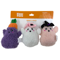 ZIPPY PAWS: Halloween Miniz 3pk: Sherpa Ghosts