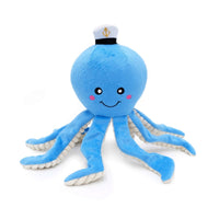 ZIPPY PAWS: Playful Pal Plush Squeaker Rope Dog Toy - Ollie The Octopus (NEW)