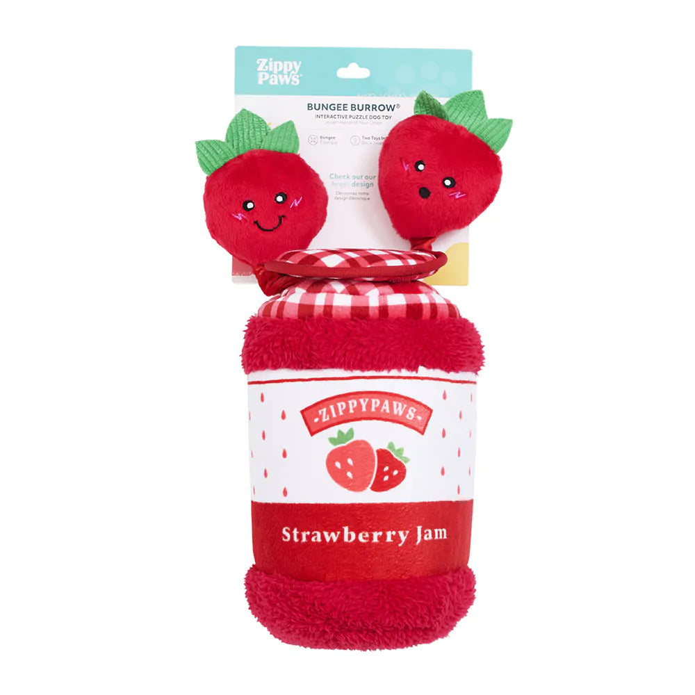 ZIPPY PAWS: Bungee Burrow - Strawberry Jam Jar