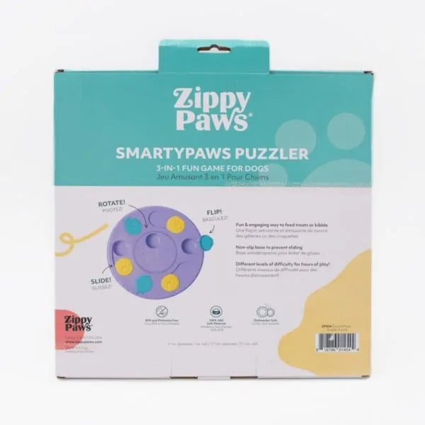ZIPPY PAWS: Smarty Paws Puzzler 3-in-1 Fun Game For Dogs