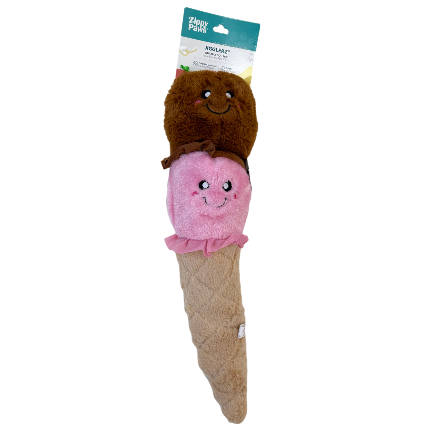 ZIPPY PAWS: Jigglerz Dog Toy - Ice Cream