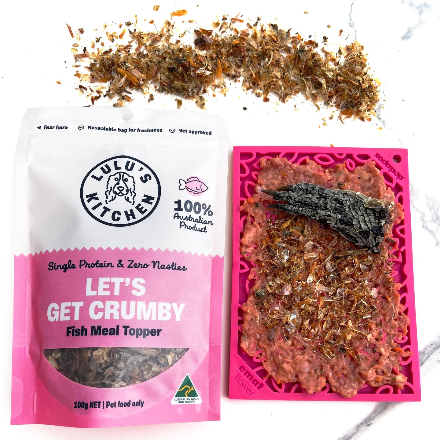 DOG MEAL TOPPER | Rover Pet Products: Meal Topper and Enhancer - Let's Get Crumby! - Whiting Fish (100g)