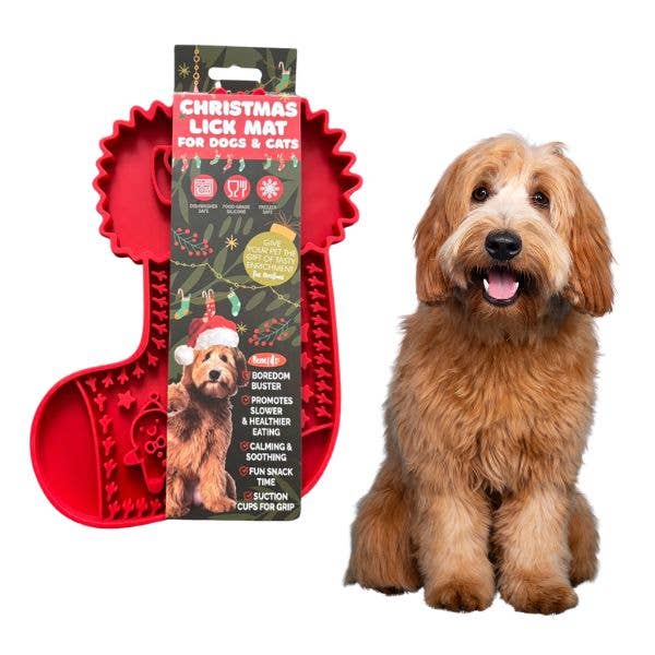 DOG ENRICHMENT | Pet Botanica - Christmas Lick Mat for Dogs & Cats
