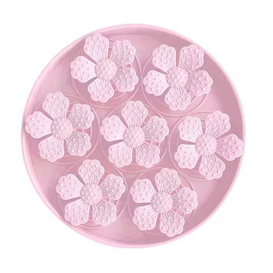 DOG ENRICHMENT | Meaty Licks: Daisy Delight Slow Feeder  – Soft Pink