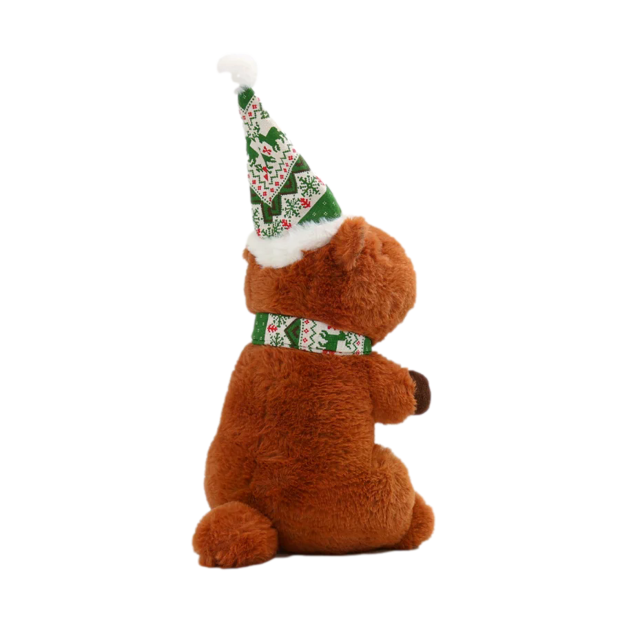 Patchworkpet: Capybara with Santa Hat 11"