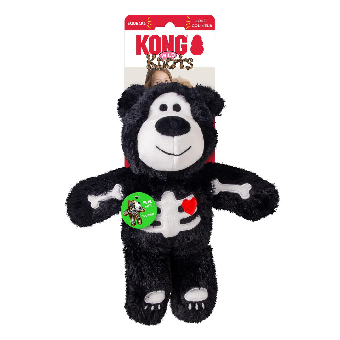 KONG: Halloween Wild Knots Skeleton Bear - Black