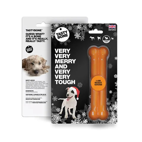 Tasty Bone: Festive Roast Goose Nylon Dog Chew - Small