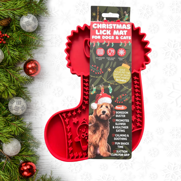 DOG ENRICHMENT | Pet Botanica - Christmas Lick Mat for Dogs & Cats