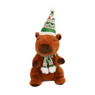 Patchworkpet: Capybara with Santa Hat 11"