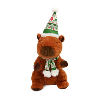 Patchworkpet: Capybara with Santa Hat 11"