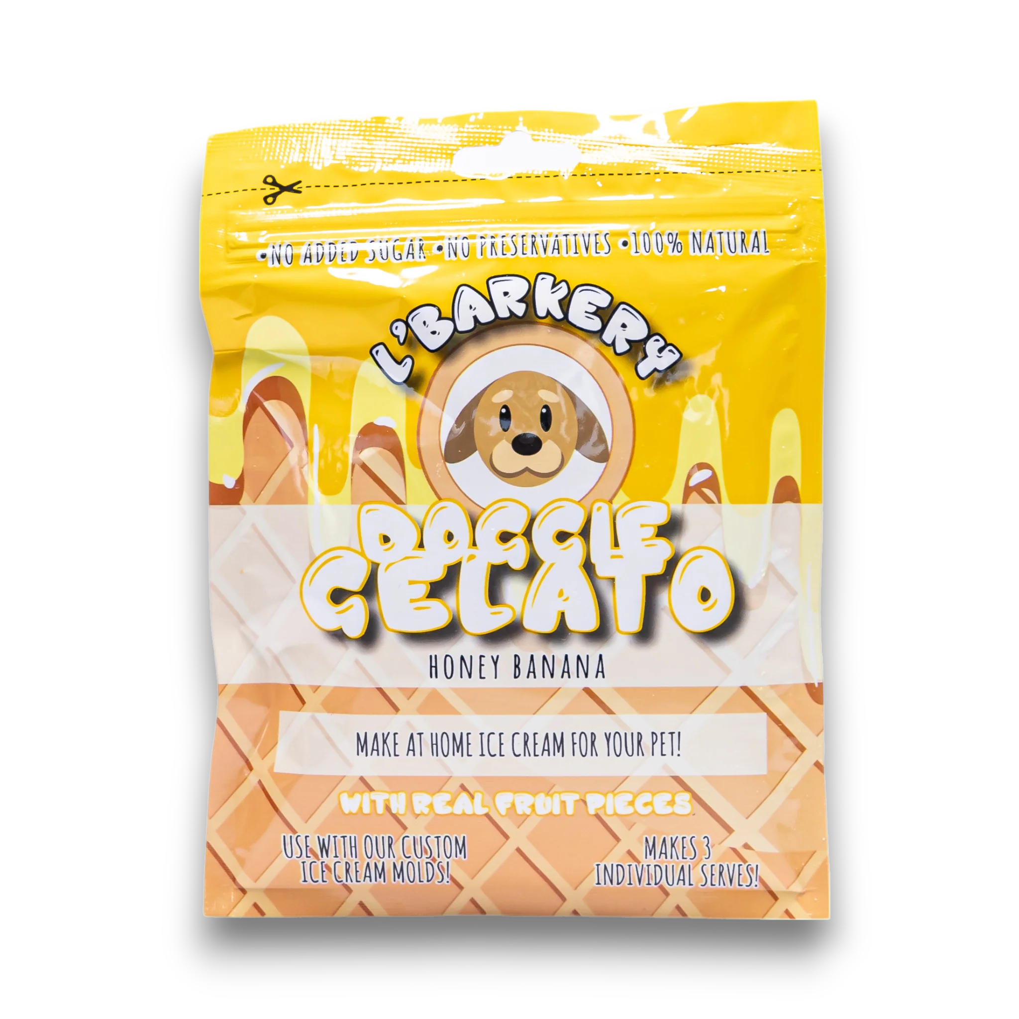 DOG TREATS L'Barkery: Doggy Gelato - Honey & Banana