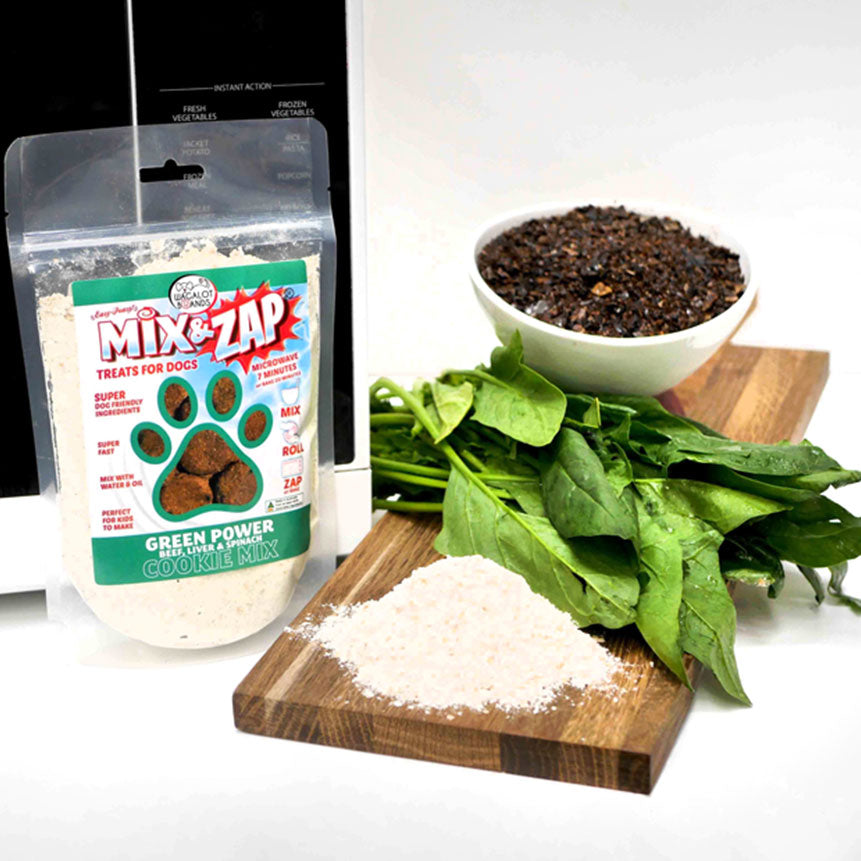 DOG TREATS Wagalot Dog: Cookie Mix - Green Power - Beef, Liver & Spinach