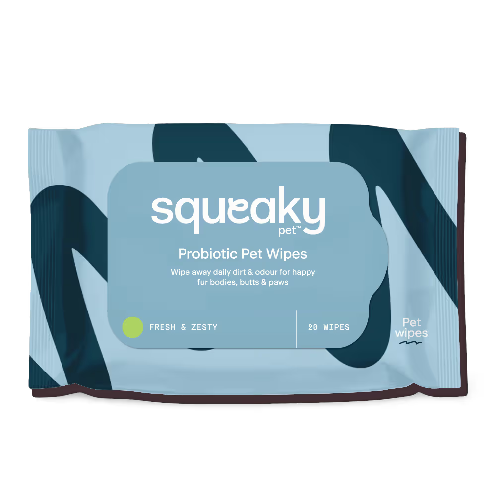 Squeaky Pet: Probiotic Pet Wipes
