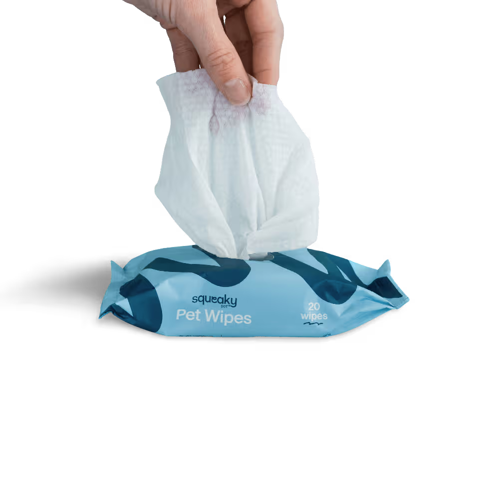 Squeaky Pet: Probiotic Pet Wipes