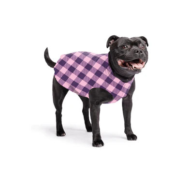 DOG STRETCH FLEECE | Goldpaw: Rose Buffalo Check