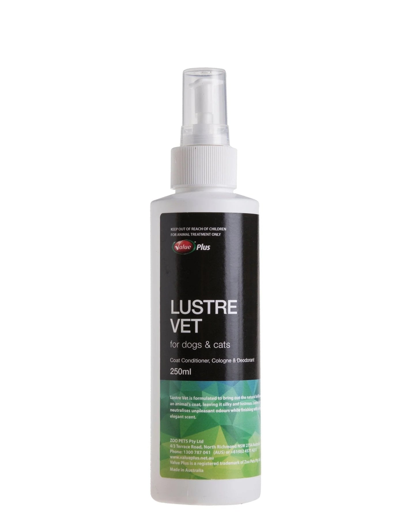 Value Plus: Lustre Vet Cologne/Deodorant Spray 250ml
