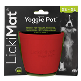 LICKIMAT: Yoggie Pot Slow Feeder Dog Bowl - Red