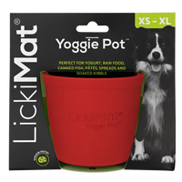 LICKIMAT: Yoggie Pot Slow Feeder Dog Bowl - Red