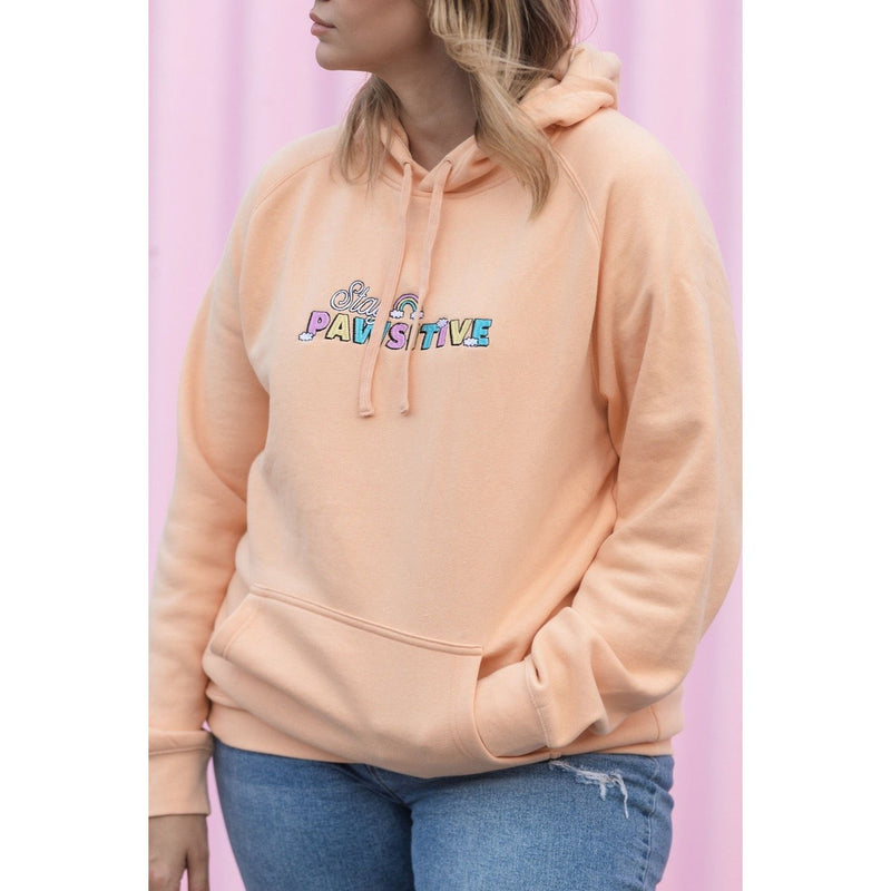 BLD LIFESTYLE CLUB HOODIE: "Stay Pawsitive" | Pink (Embroidery)