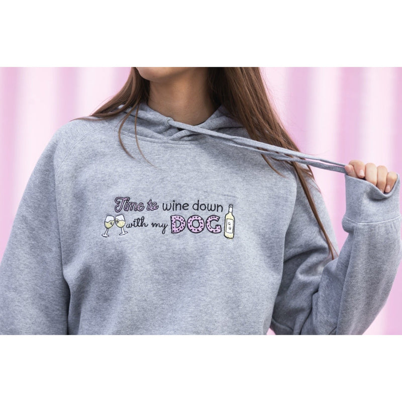 BLD LIFESTYLE CLUB HOODIE: "Time to Wine Down" | Pink (Embroidery)