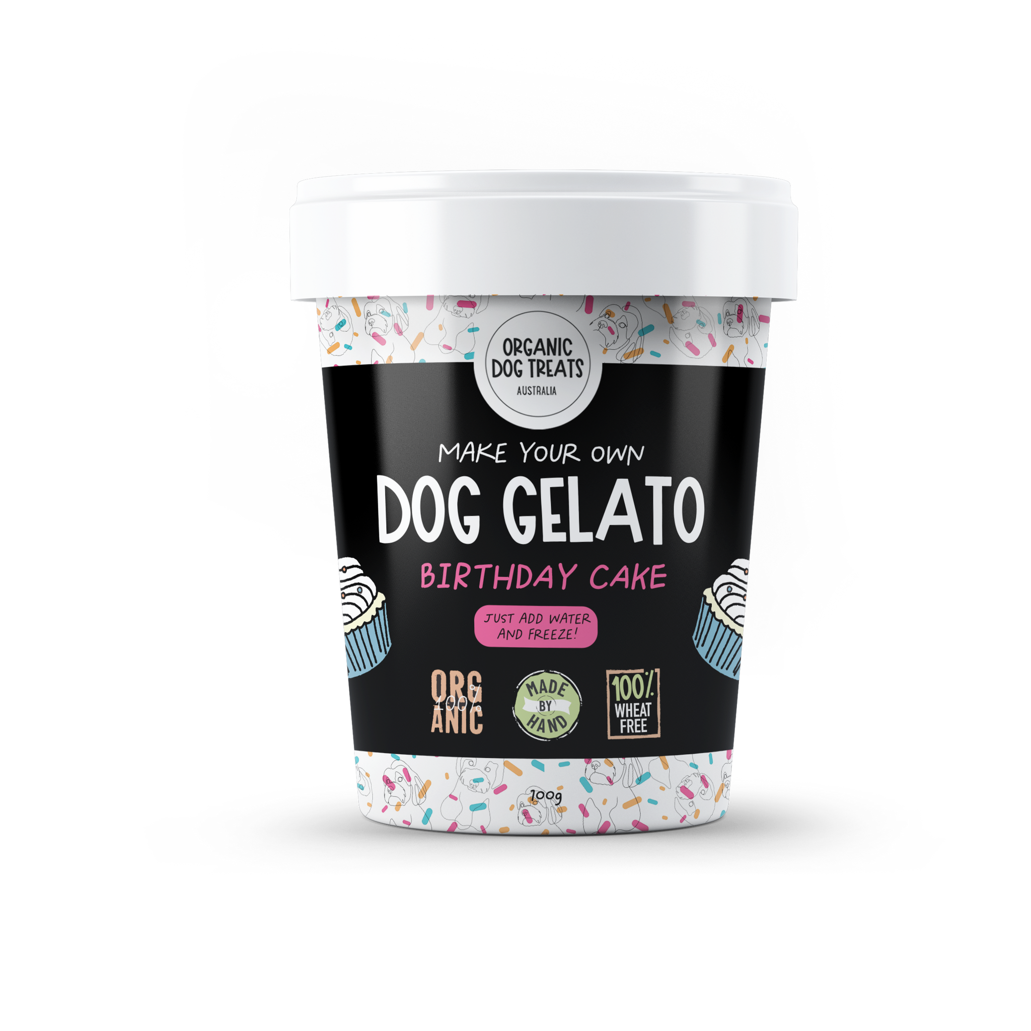 DOG TREATS | Organic Dog Treats: Dog Gelato Kit - Birthday Cake