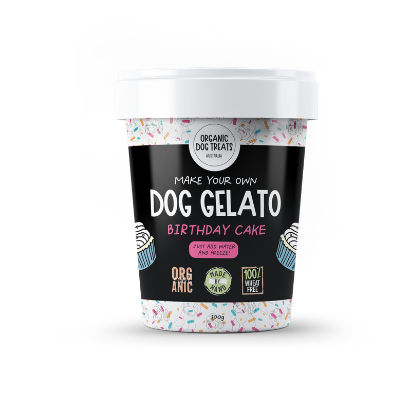 Organic Dog Treats: 100% Organic Dog Gelato Kit  🍦🐶 - Birthday Cake