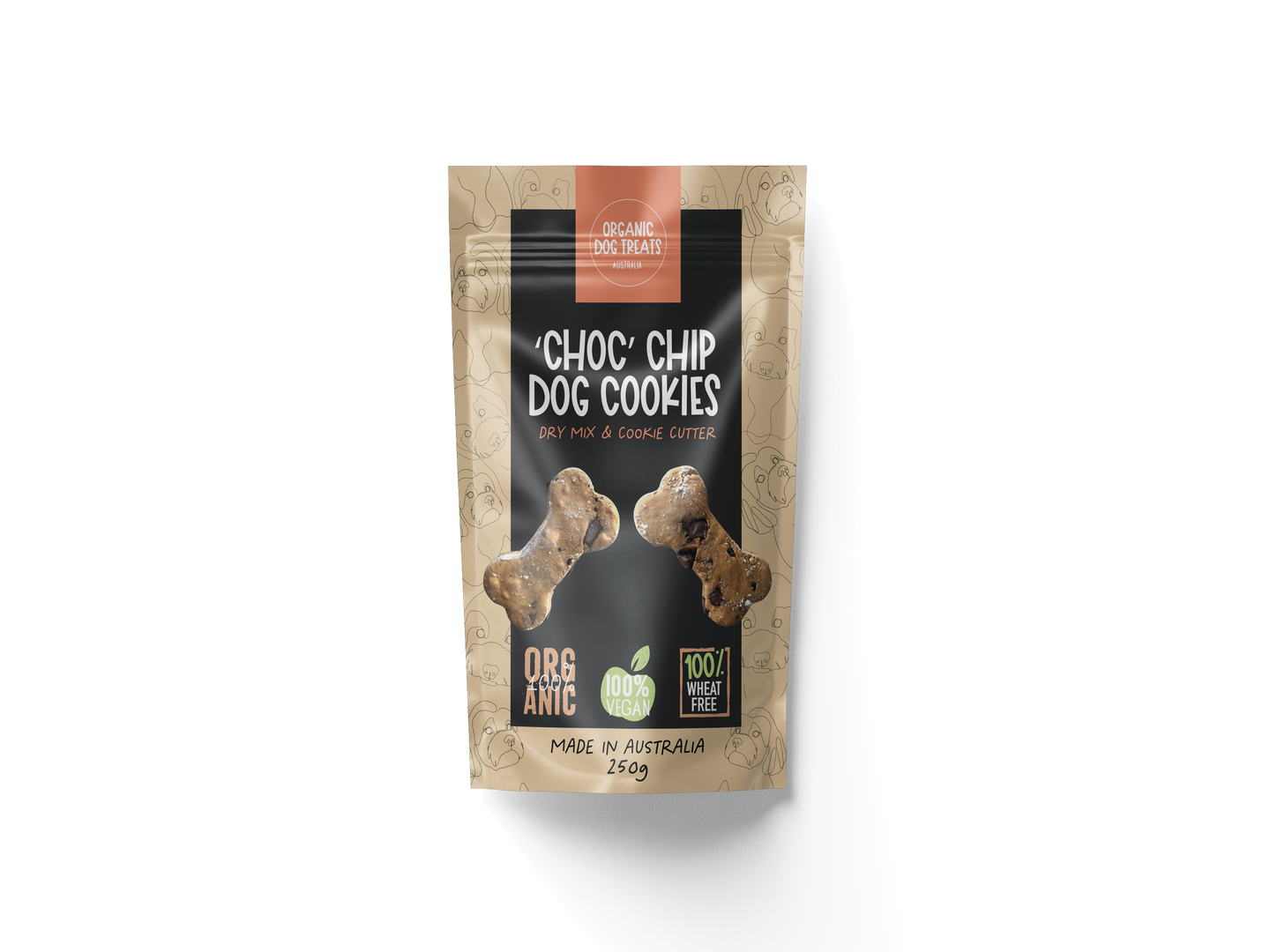 DOG TREATS | Organic Dog Treats: 'Choc' Chip & Peanut Butter DIY Dog Treat Packet Mix