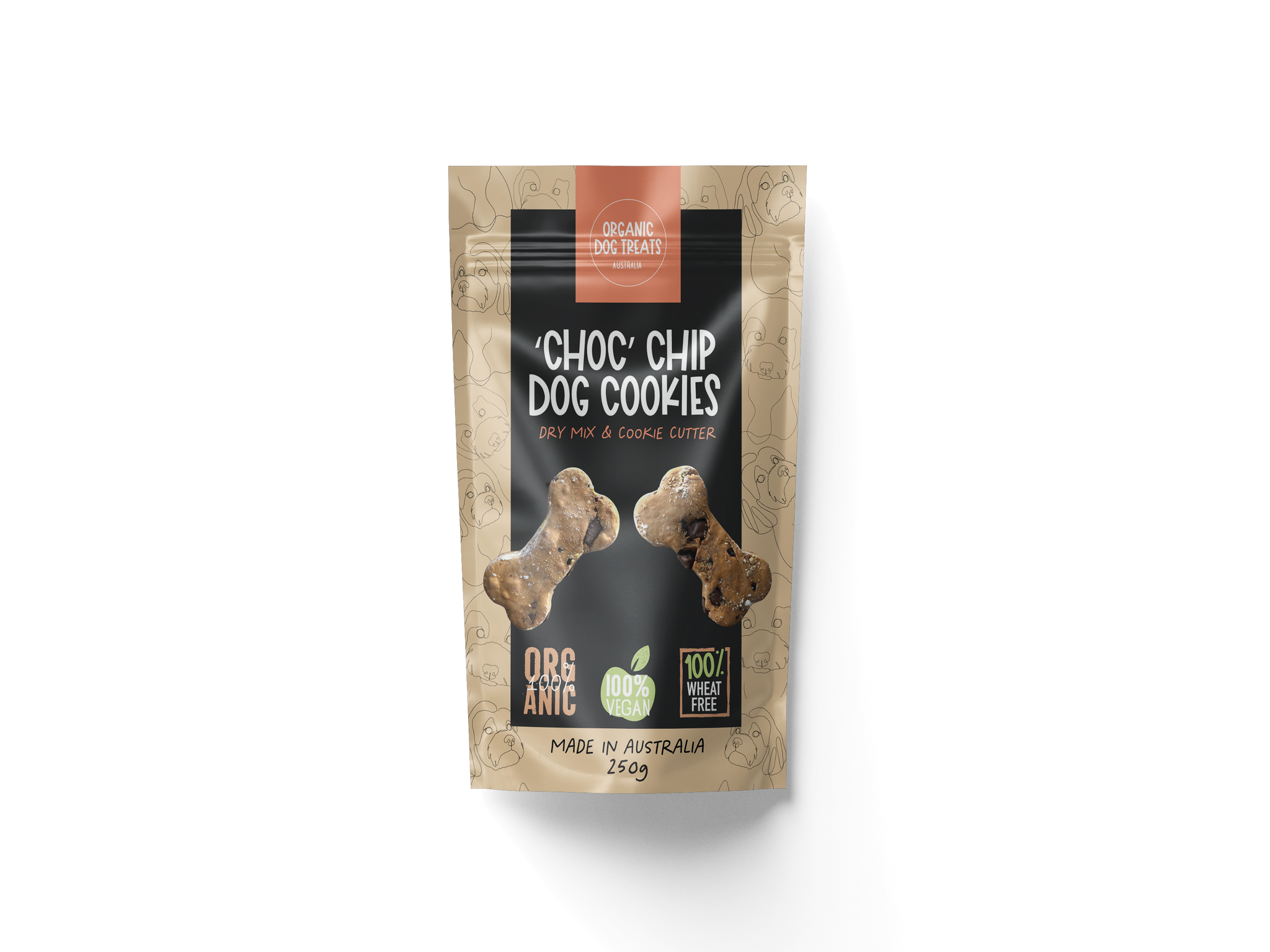 DOG TREATS | Organic Dog Treats: 'Choc' Chip & Peanut Butter DIY Dog Treat Packet Mix {FINAL SALE}