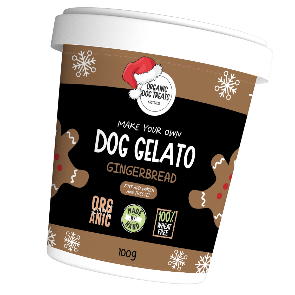 DOG TREATS | Organic Dog Treats: Dog Gelato DIY Kit - Christmas Gingerbread