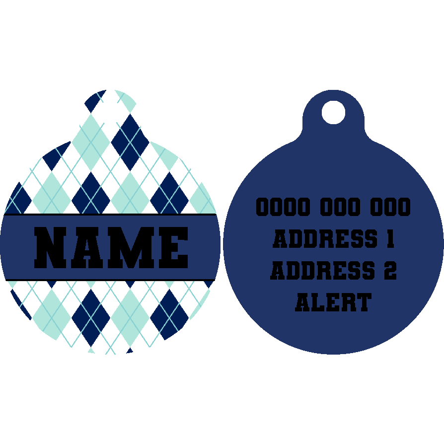 Pet ID Tag | Diamond in the Rough (Navy)