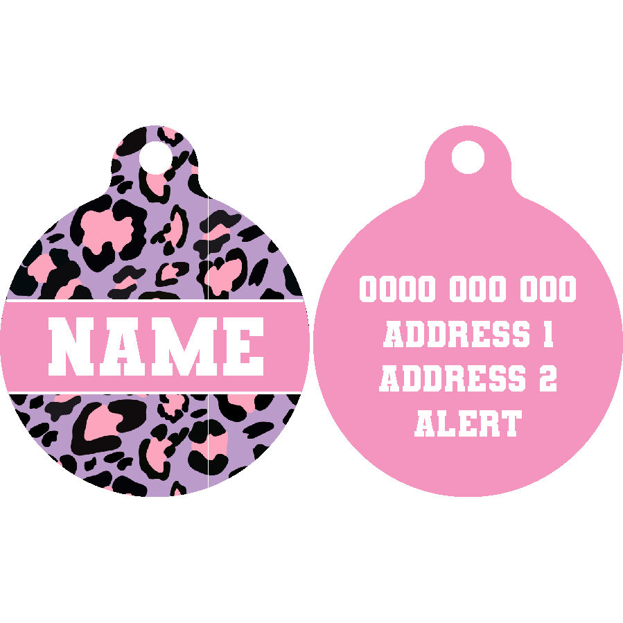 Pet ID Tag | Wild Side (Pink)