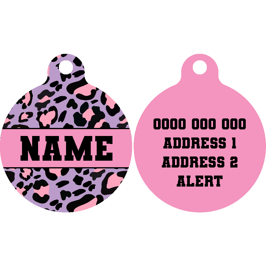 Pet ID Tag | Wild Side (Pink)