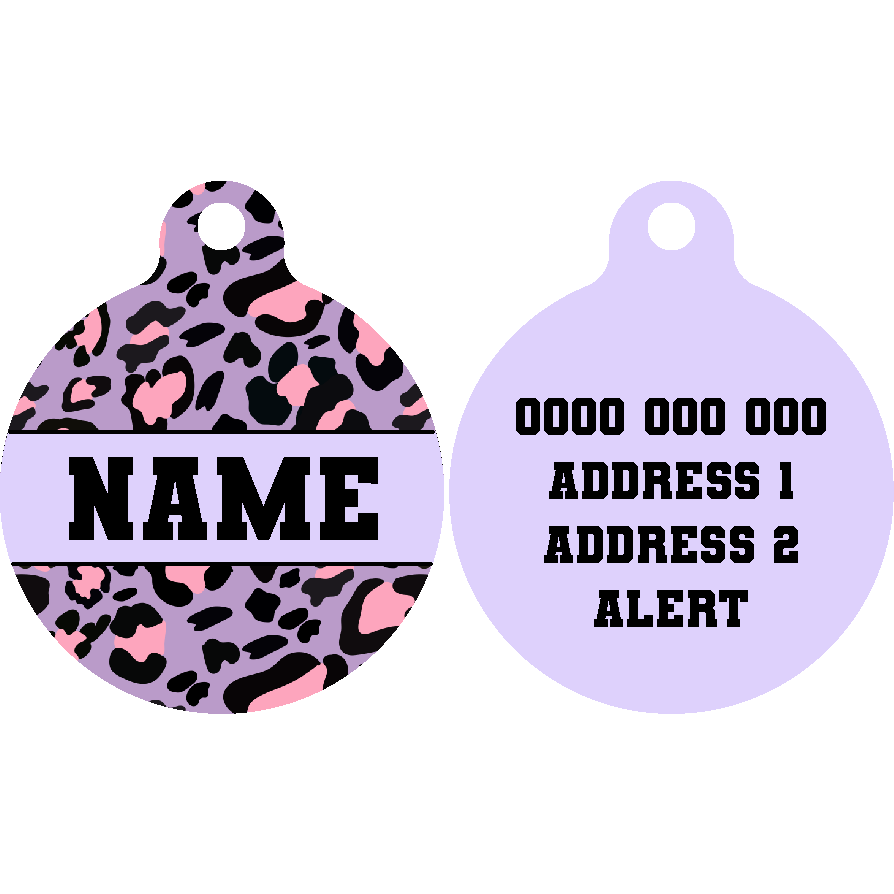 Pet ID Tag | Wild Side (Purple)