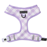 Adjustable Dog Harness Purple Berry Gingham