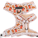 Adjustable Dog Harness Front D-Ring: Biscuit Latte Brown Biscoff Spread Nutty Caramel Lotus