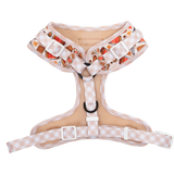 Adjustable Dog Harness Front D-Ring: Biscuit Latte Brown Biscoff Spread Nutty Caramel Lotus