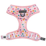 Adjustable Dog Harness Pink Confetti Birthday