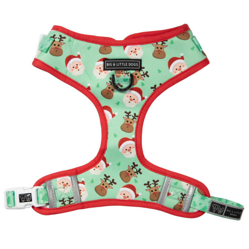 Adjustable Dog Harness Santa Paws Reindeer