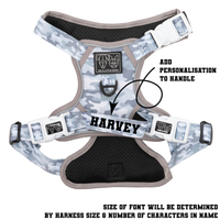 THE ALL-ROUNDER DOG HARNESS: Grey Camo