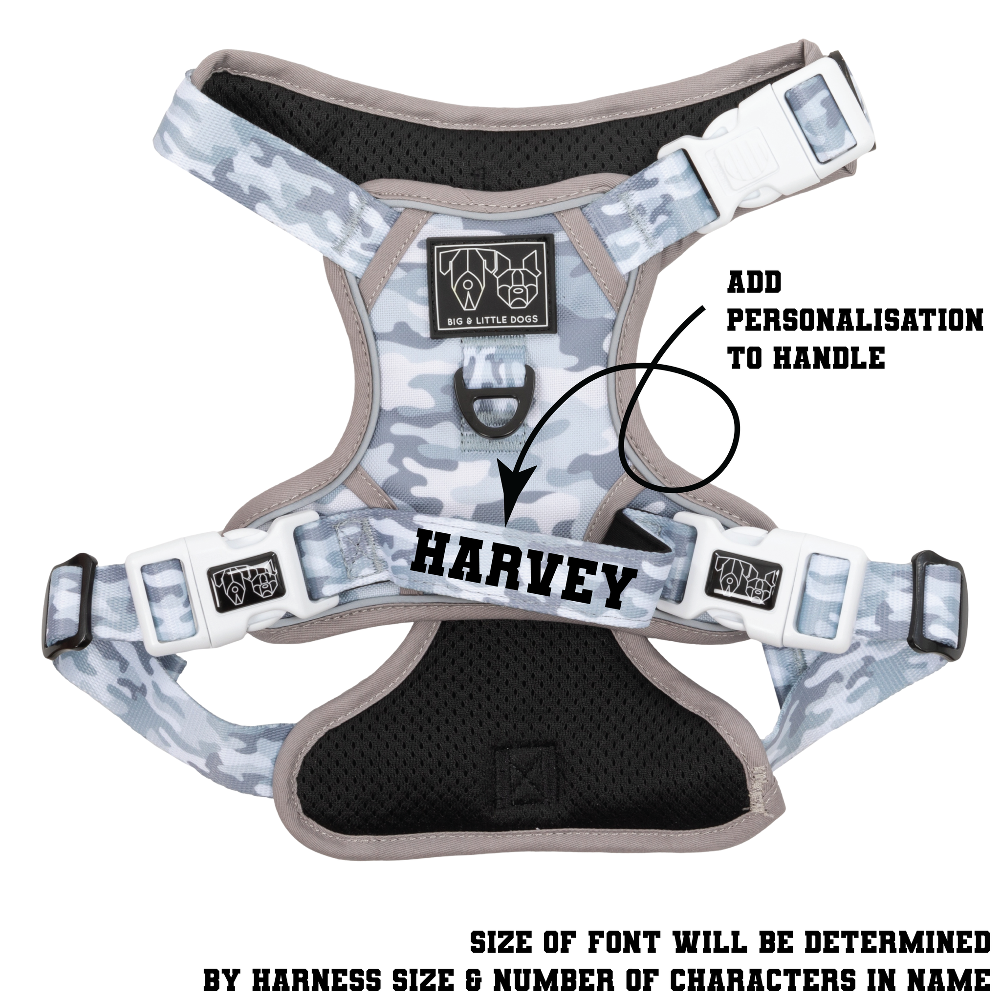 THE ALL-ROUNDER DOG HARNESS: Grey Camo