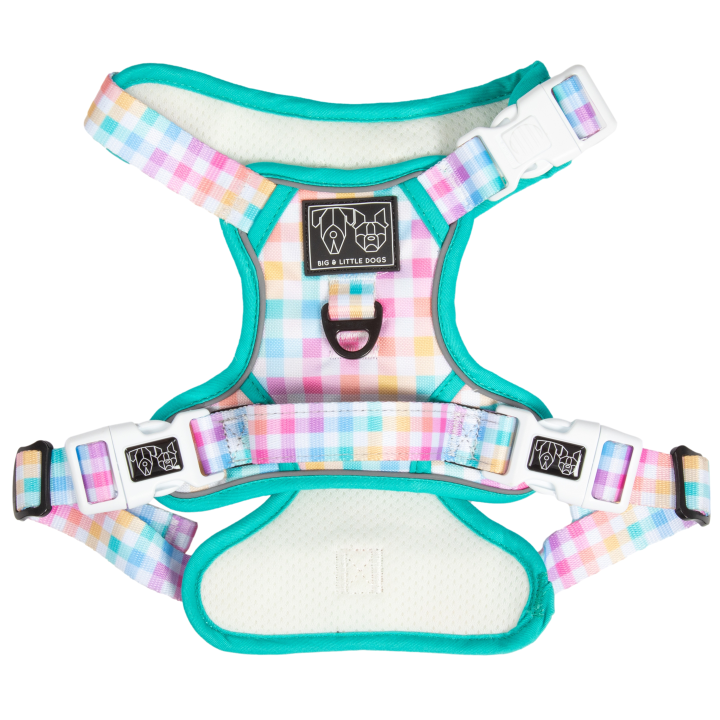 All-Rounder Dog Harness Rainbow Gingham