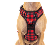 All Rounder Harness No Pull Front Clip Harness Red and Black Plaid