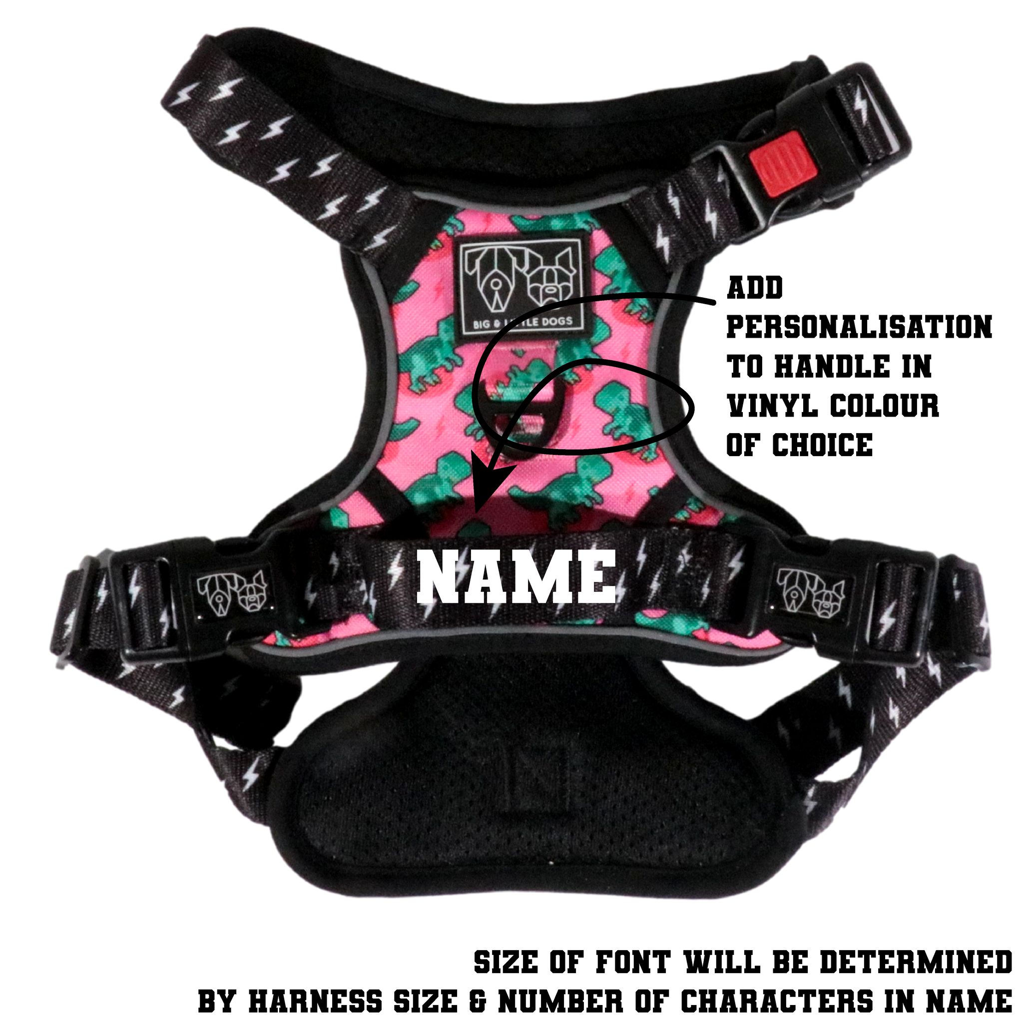 All Rounder Dog Harness Princess-asaurus