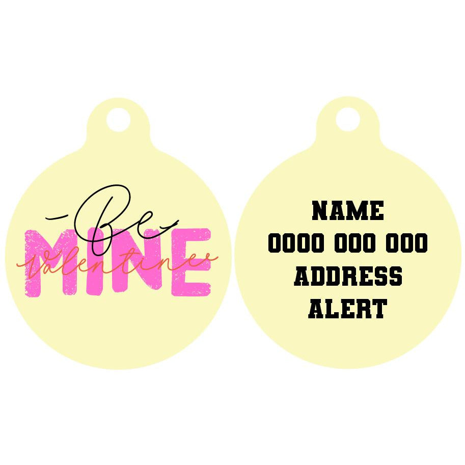 Pet ID Tag | Be Mine, Valentine