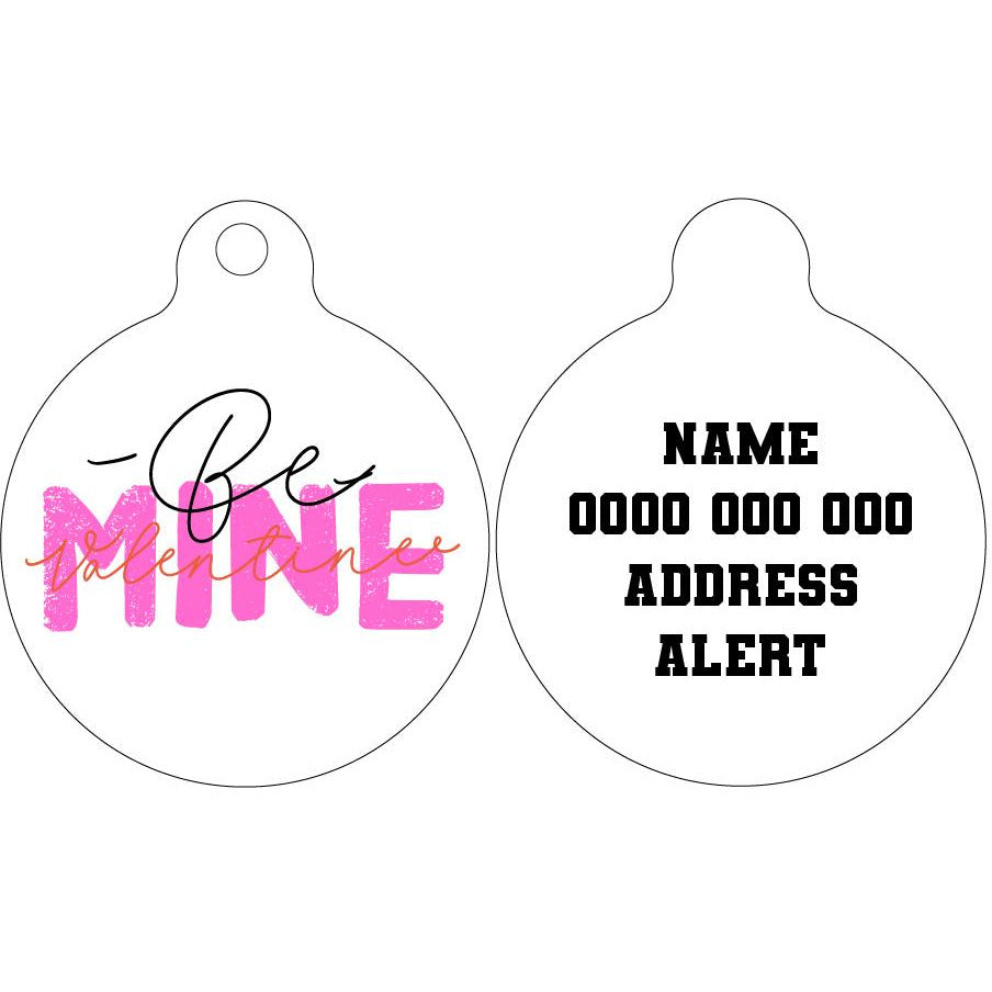 Pet ID Tag | Be Mine, Valentine