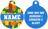 Pet ID Tag | Blocktastic (Blue)