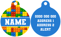 Pet ID Tag | Blocktastic (Blue)